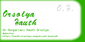 orsolya hauth business card